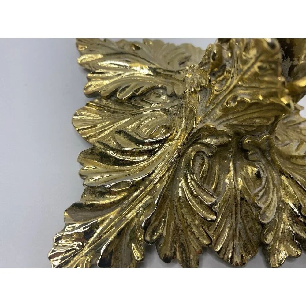 MMA Metropolitan Museum of‎ Arts Gold Tone Metal Candle Stick Holders Pair